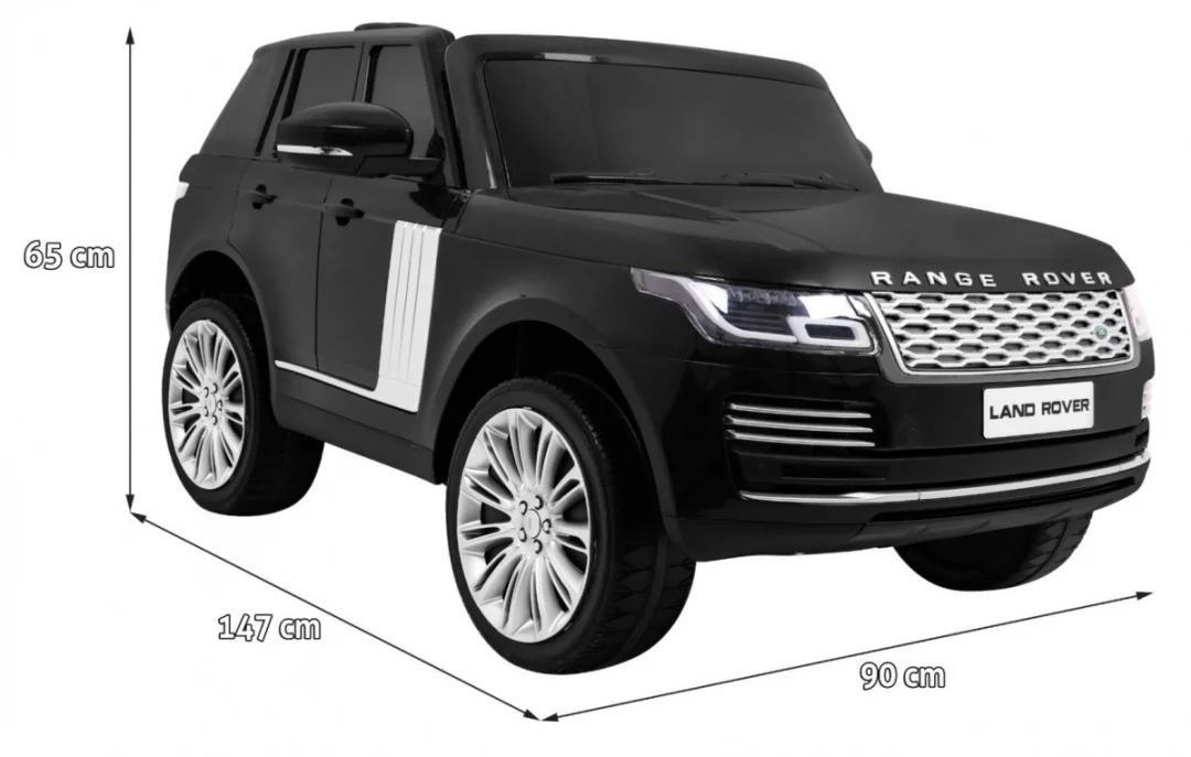 Range Rover HSE dječji automobil s 2 sjedala, crni SUV + daljinski upravljač, crna_2