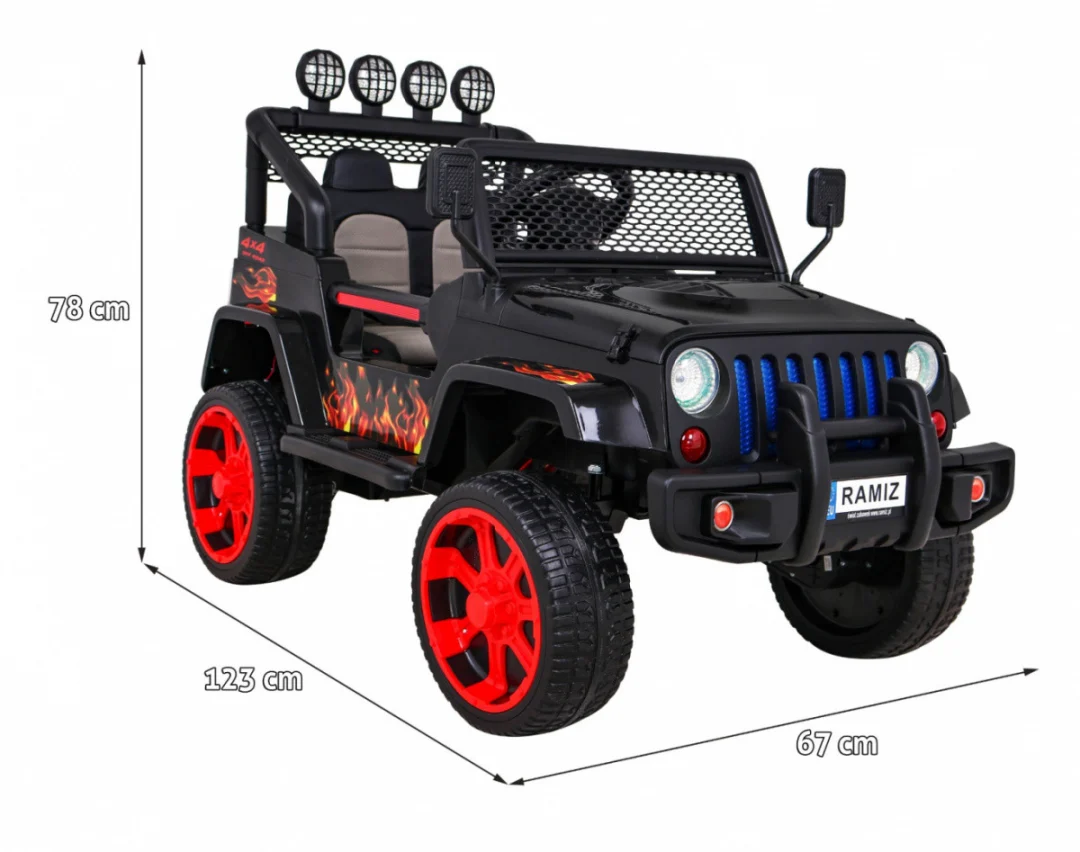 Raptor Drifter Flames terenski automobil + daljinski upravljač + 4x4 pogon + pretinac za pohranu + spori start + MP3 LED_2
