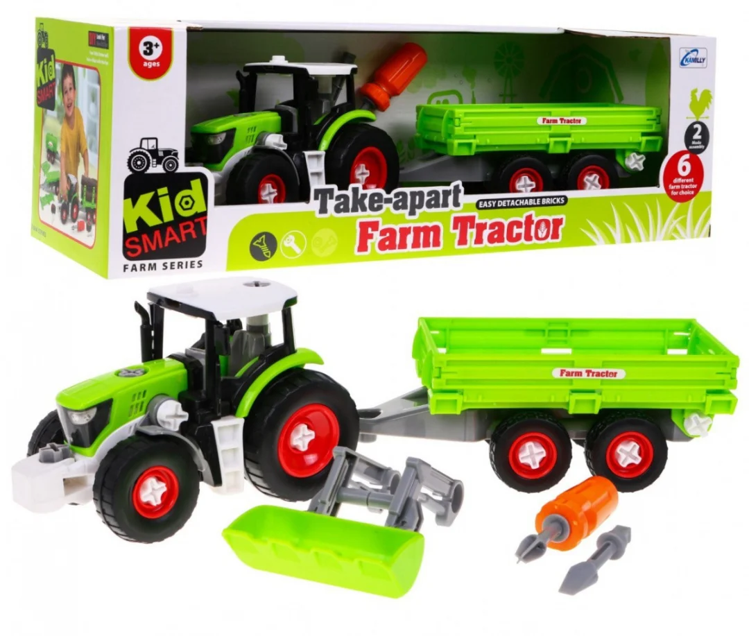 Rastavljivi traktor s prikolicom i odvijačem 3+_1