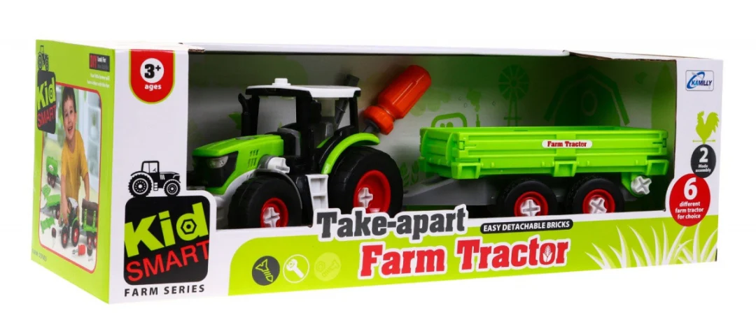 Rastavljivi traktor s prikolicom i odvijačem 3+_7