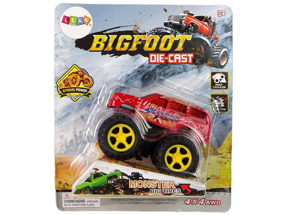 Resorak Monster Truck Pull Back Drive Gumene gume Metalna karoserija + Evoluirajuća rampa_25