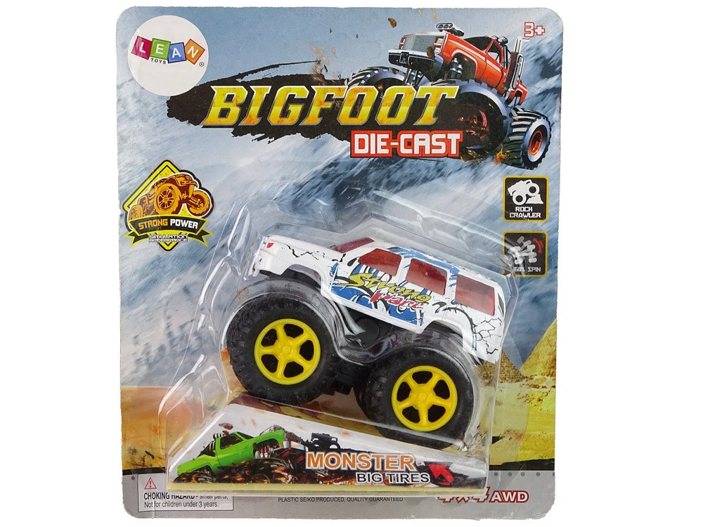 Resorak Monster Truck Pull Back Drive Gumene gume Metalna karoserija + Evoluirajuća rampa_33
