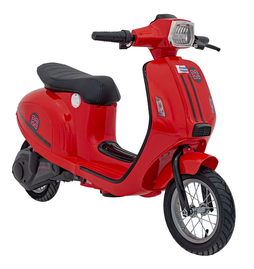 Retro skuter 23 Crveno motor na akumulator_5