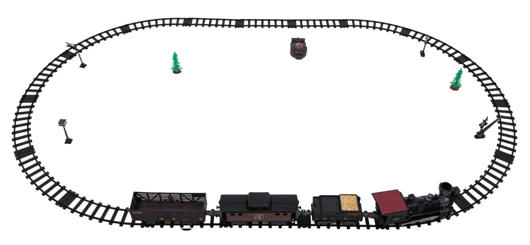 Retro vlak s daljinskim upravljačem, svjetlima, zvukom i dimom 172 cm_6