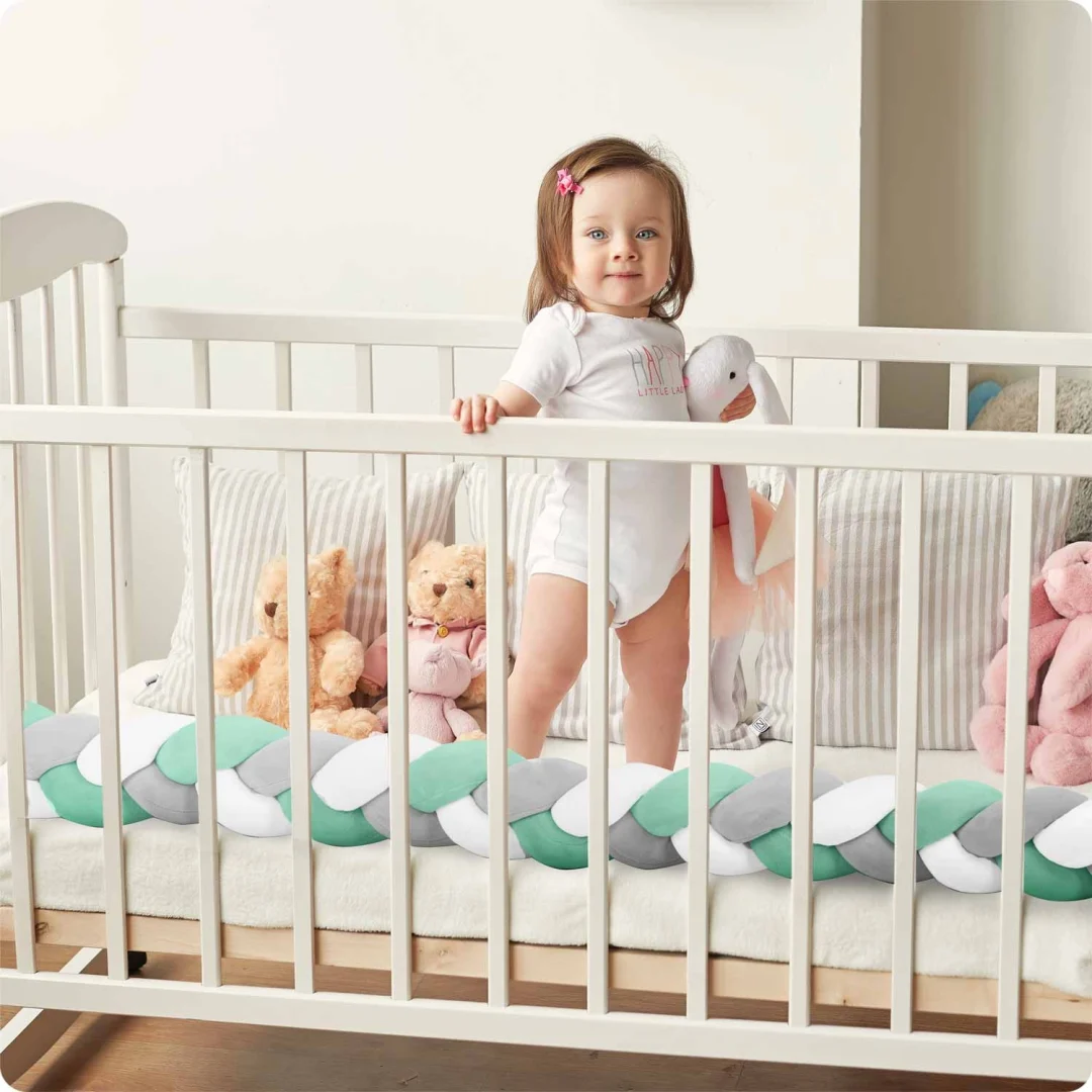 Ricokids 3m marame za dječji krevetić - mint-siva_3