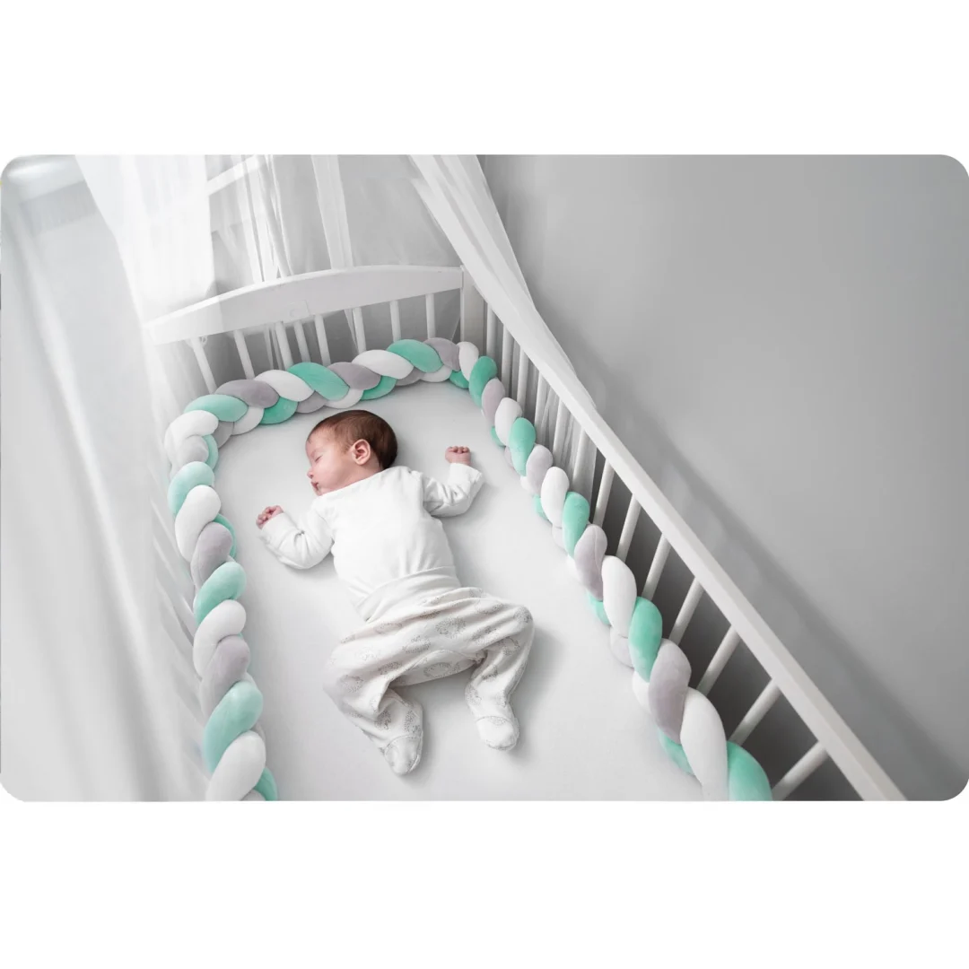 Ricokids 3m marame za dječji krevetić - mint-siva_4