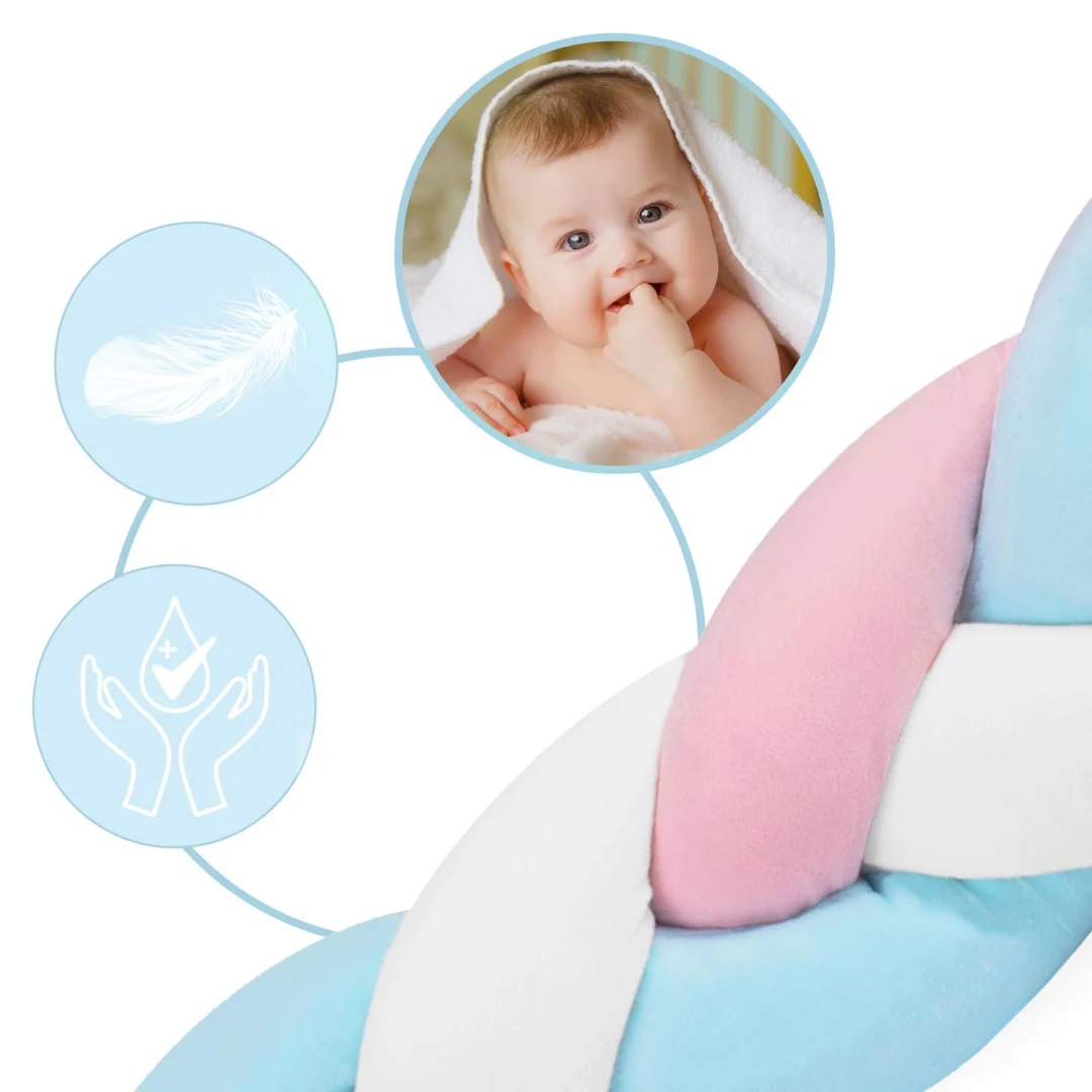 Ricokids 3m ogrtač za dječji krevetić - plavo-roza_4