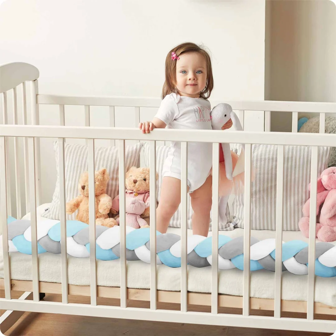 Ricokids 3m ogrtač za dječji krevetić - plavo-siv_3