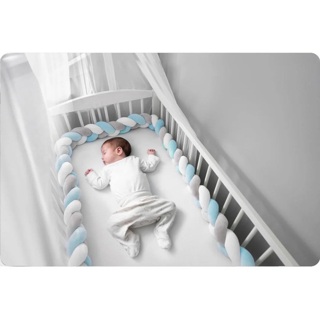 Ricokids 3m ogrtač za dječji krevetić - plavo-siv_4