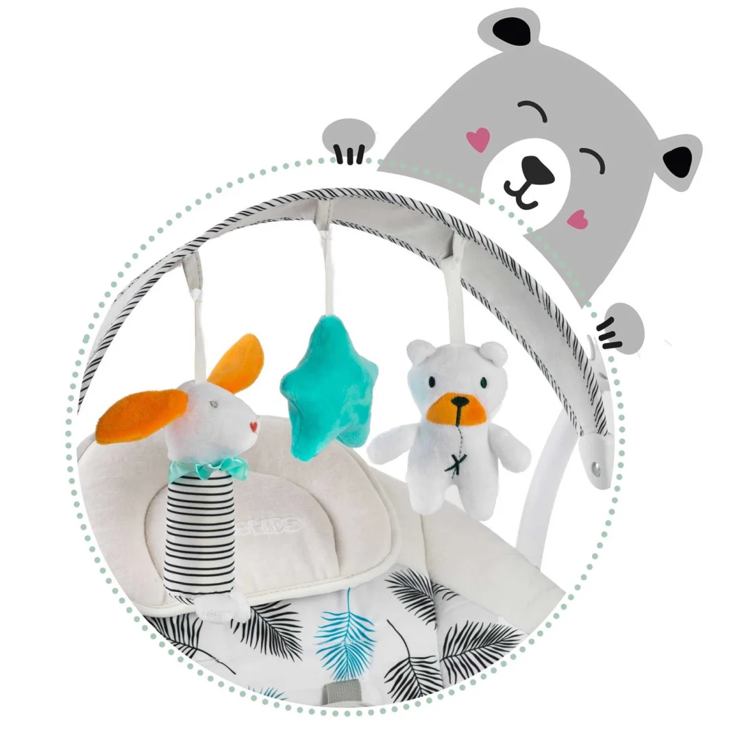 Ricokids 7326 automatska ljuljačka s glazbom, tirkizna_11