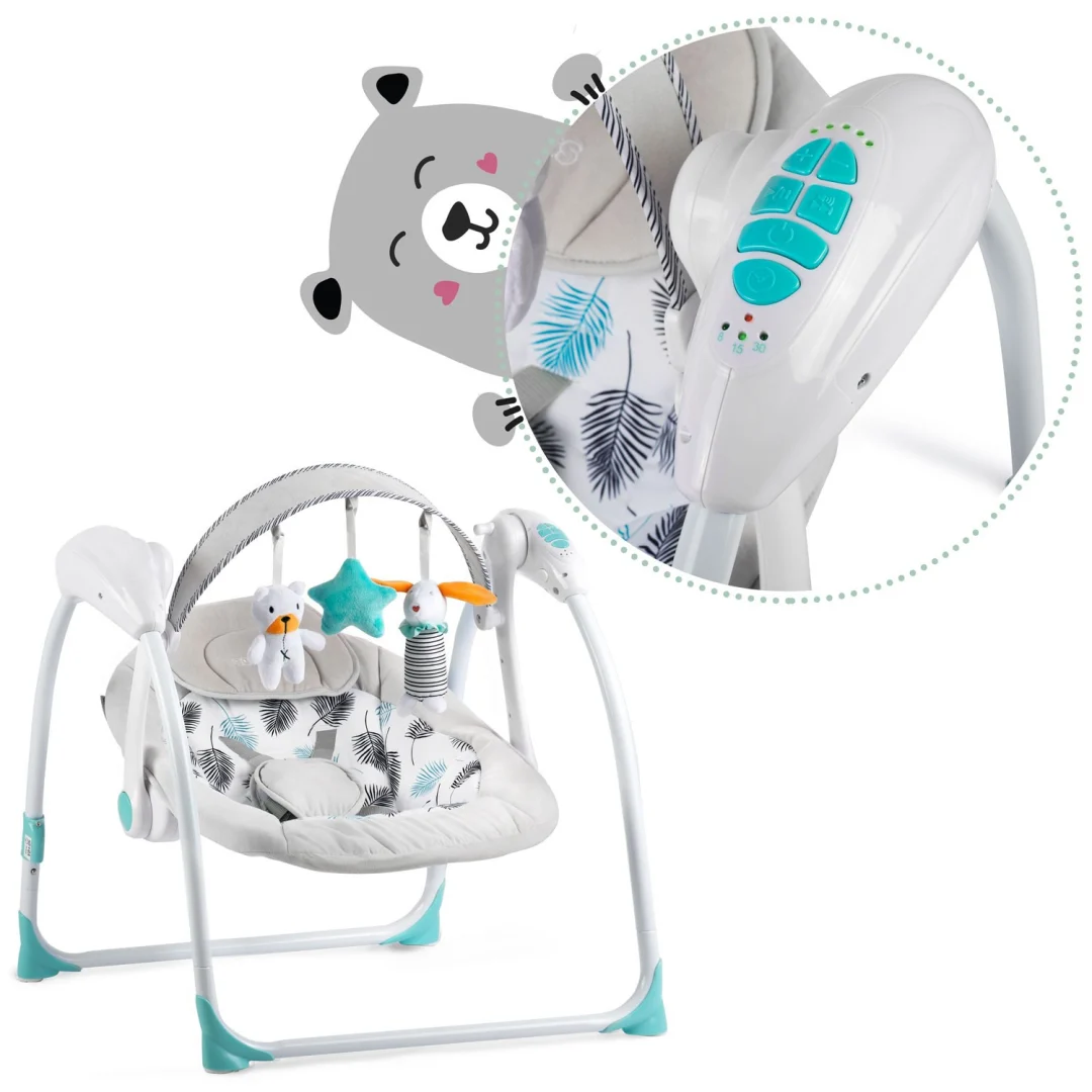 Ricokids 7326 automatska ljuljačka s glazbom, tirkizna_8