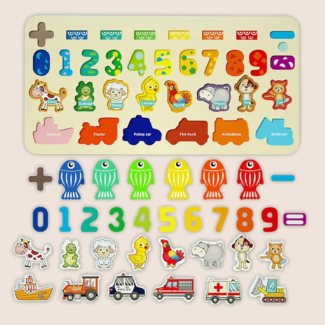 Ricokids 781400 Edukativna ploča s brojevima, životinjama i vozilima_5