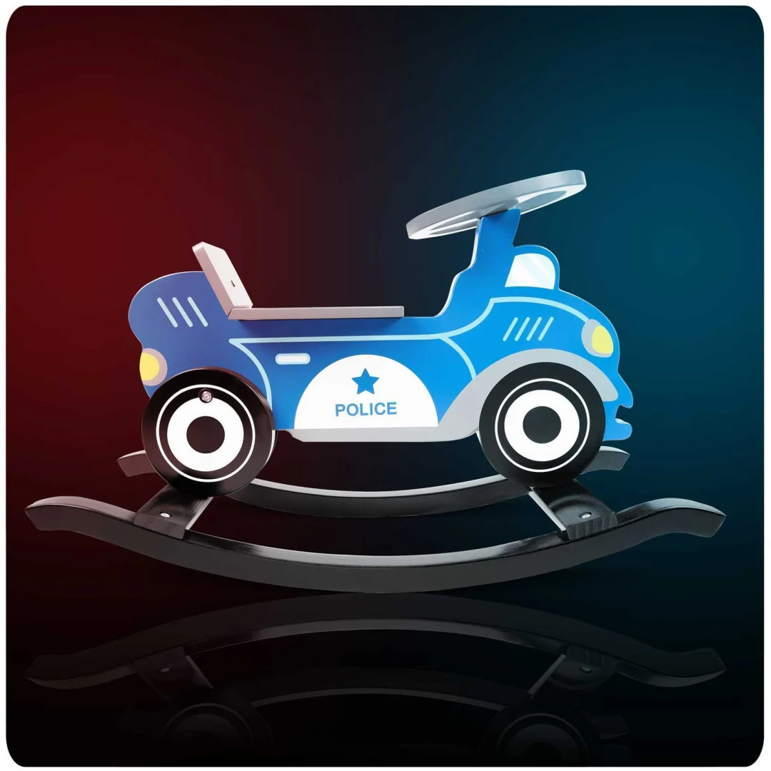 Ricokids 785000 Drveni ljuljački automobil Policija_7
