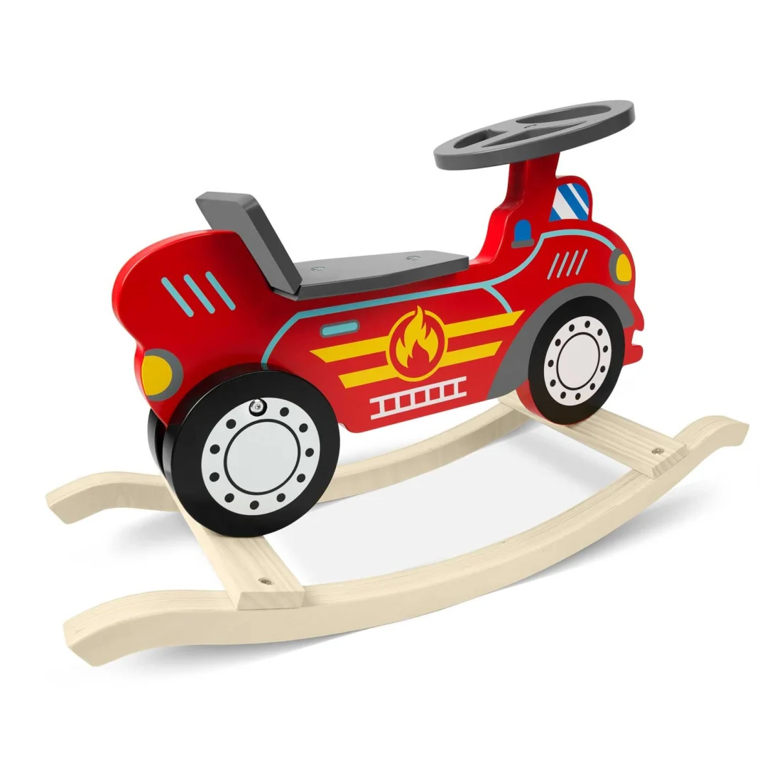 Ricokids 785001 Drveni ljuljački automobil Vatrogasna postrojba_3