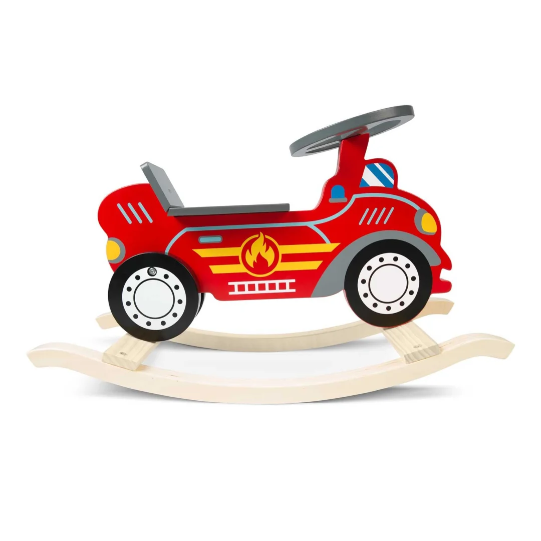 Ricokids 785001 Drveni ljuljački automobil Vatrogasna postrojba_4