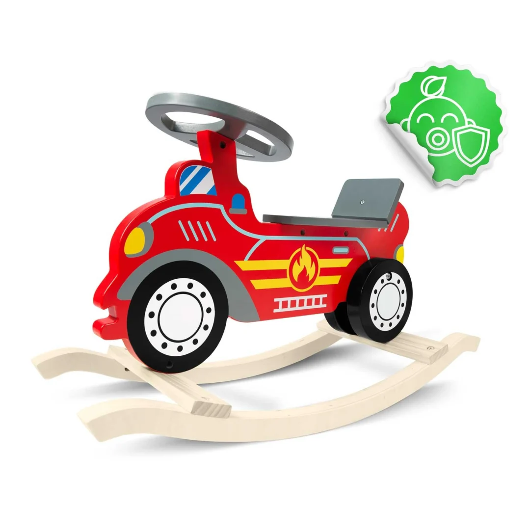 Ricokids 785001 Drveni ljuljački automobil Vatrogasna postrojba_6