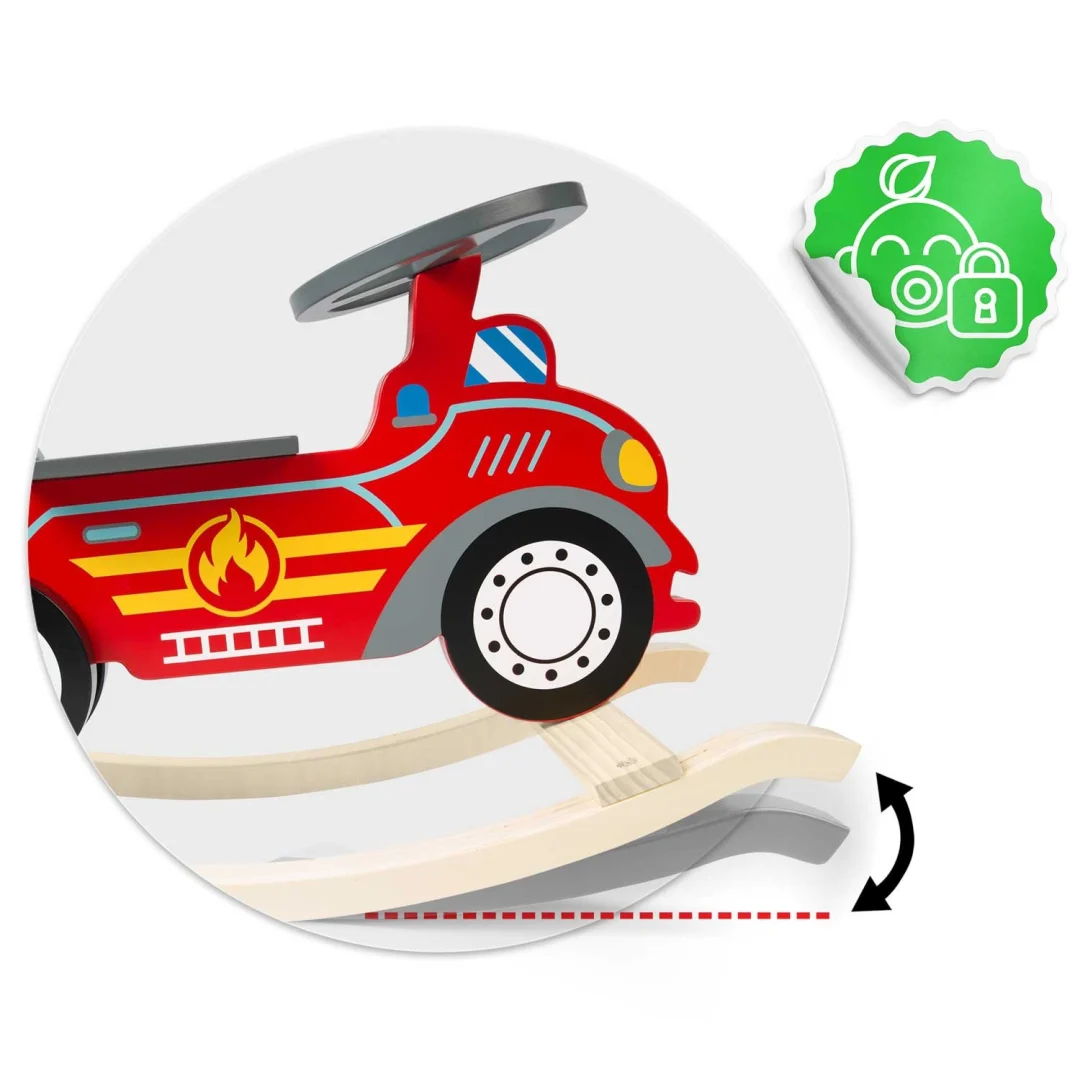 Ricokids 785001 Drveni ljuljački automobil Vatrogasna postrojba_7