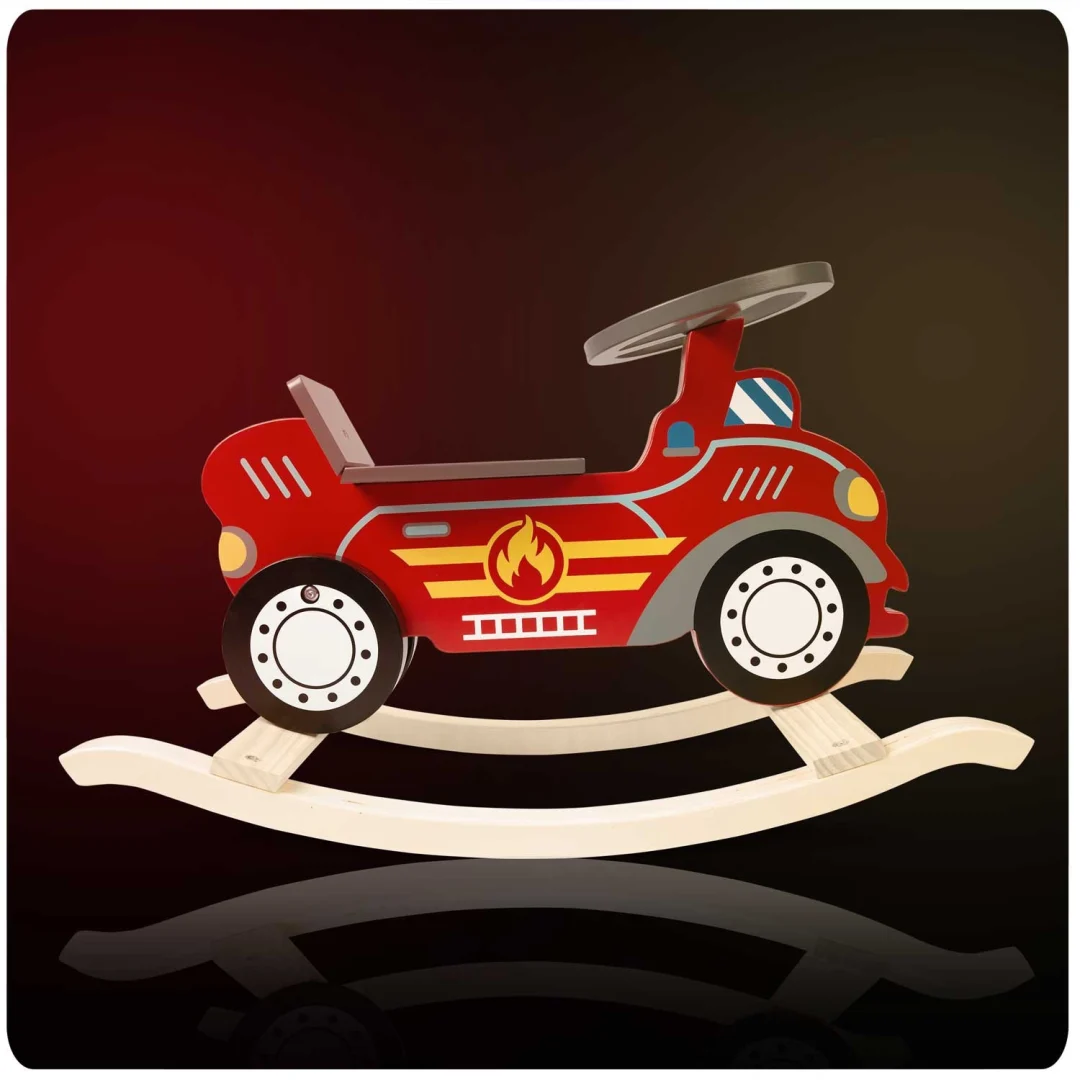 Ricokids 785001 Drveni ljuljački automobil Vatrogasna postrojba_8