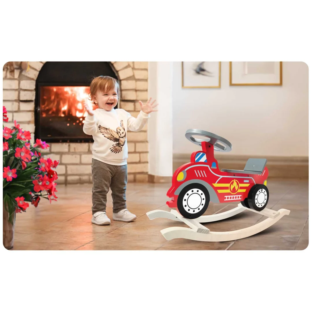 Ricokids 785001 Drveni ljuljački automobil Vatrogasna postrojba_9