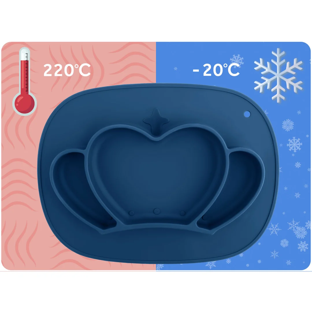 Ricokids Crown silikonski tanjur za hranjenje za djecu_9