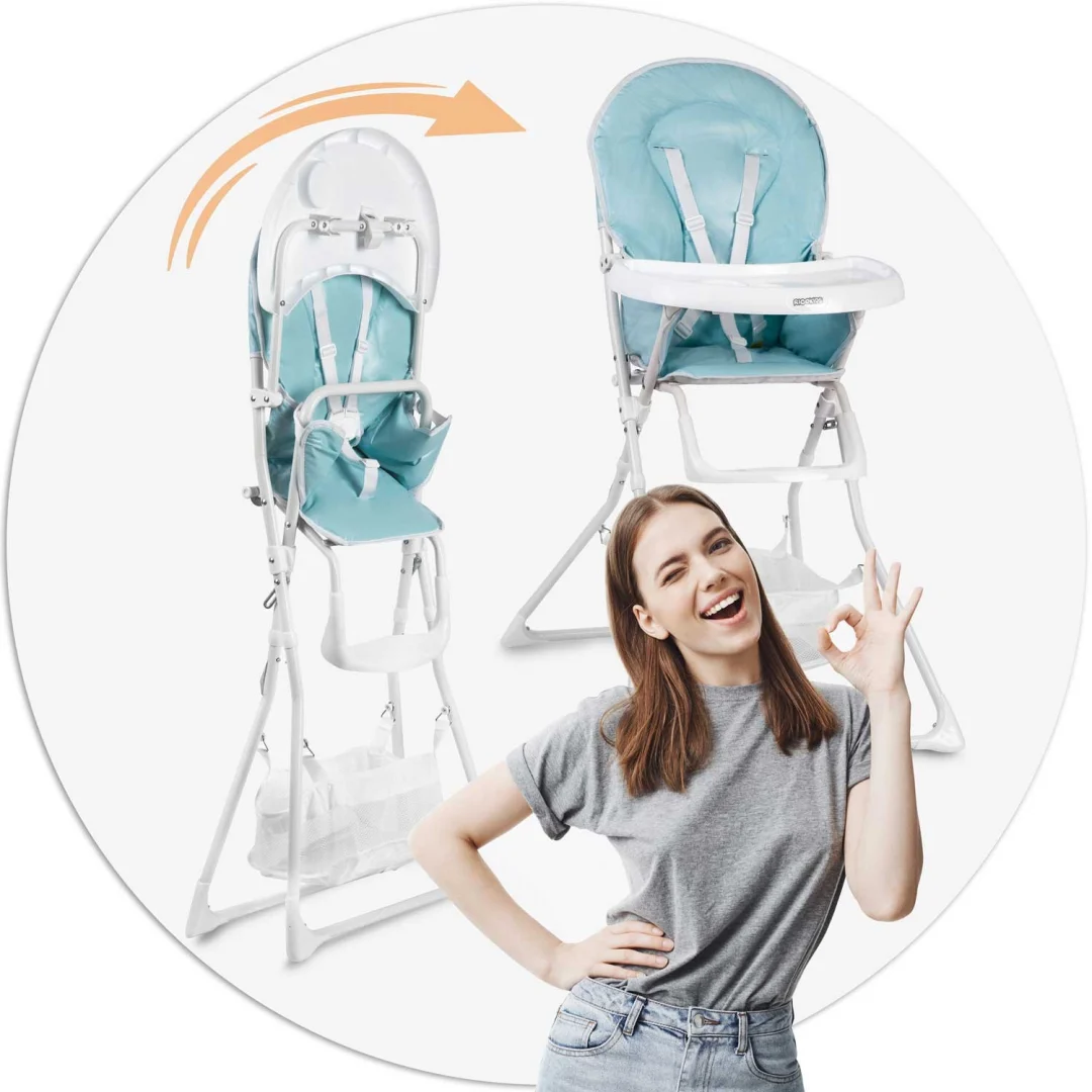 Ricokids FANDO hranilica sa stolom, plava + besplatna košara_2