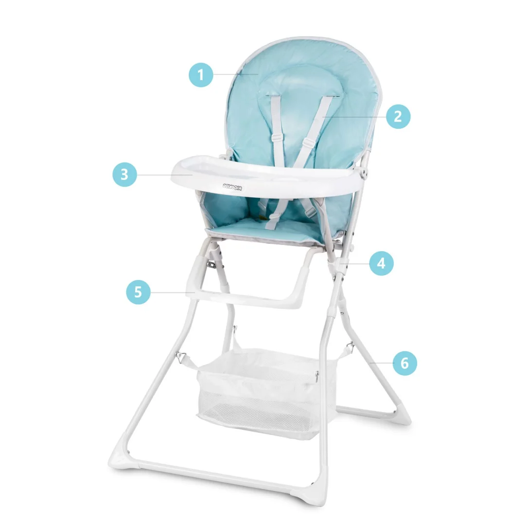 Ricokids FANDO hranilica sa stolom, plava + besplatna košara_8