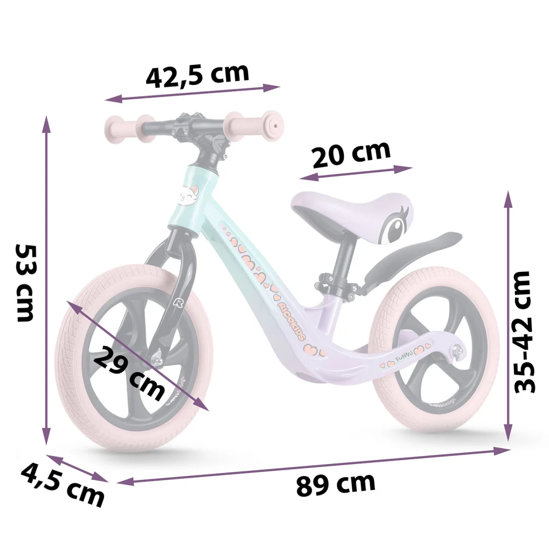 Ricokids FUNNU bicikl za ravnotežu za djecu, siva, var. 760504_8