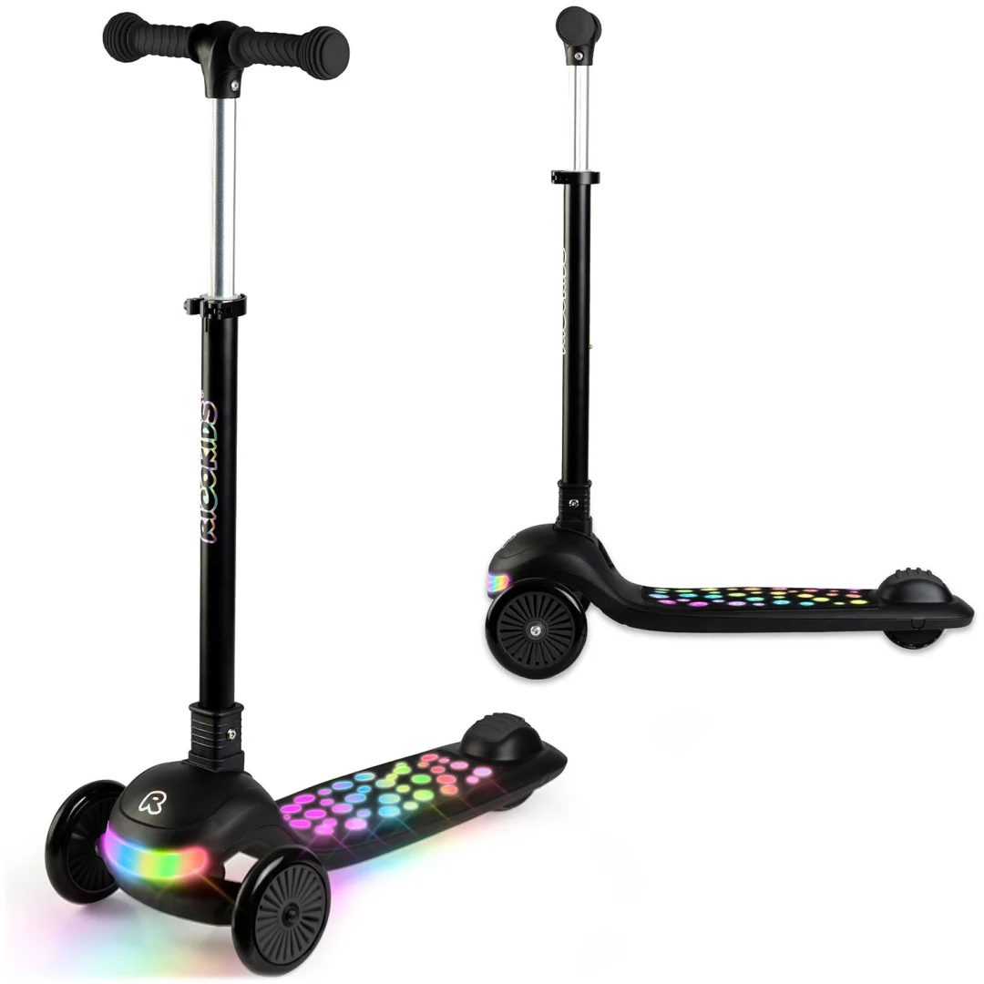 Ricokids Glowi trokotačni LED skuter za djecu - crni_10