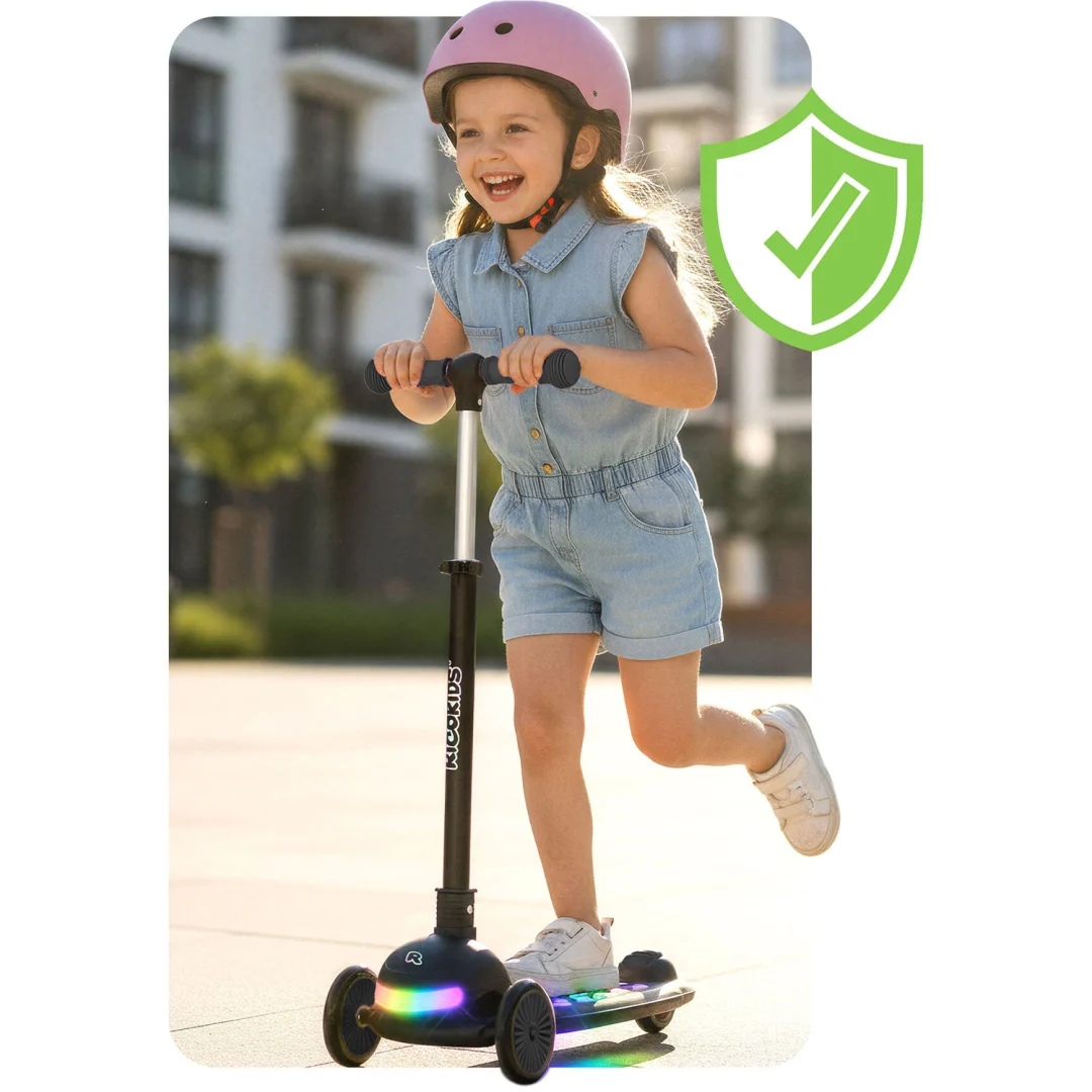 Ricokids Glowi trokotačni LED skuter za djecu - crni_5