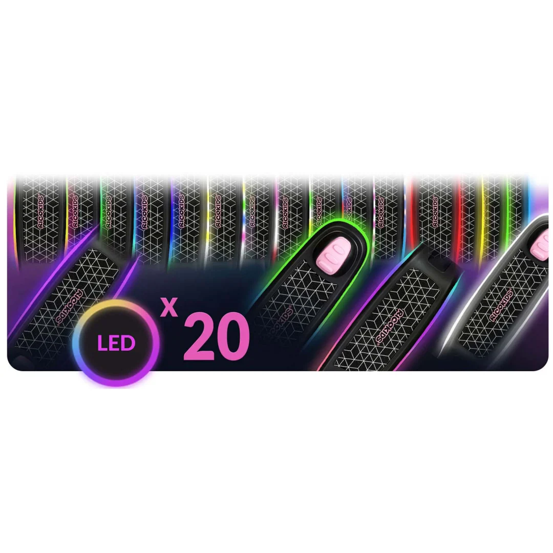 Ricokids Leddi LED skuter s tri kotača za djecu - crni i tirkizni_7