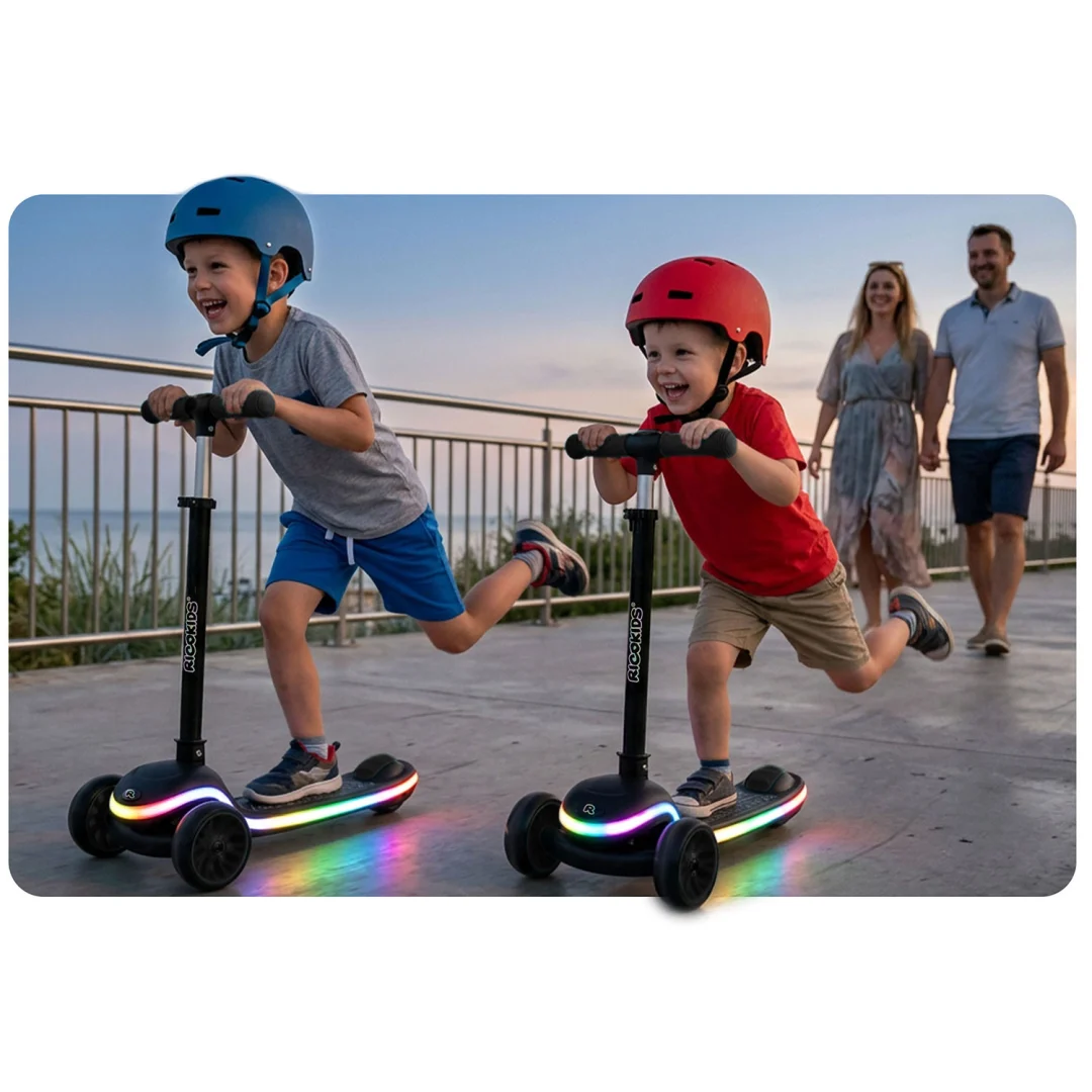 Ricokids Leddi trokotačni LED skuter za djecu - crni_13