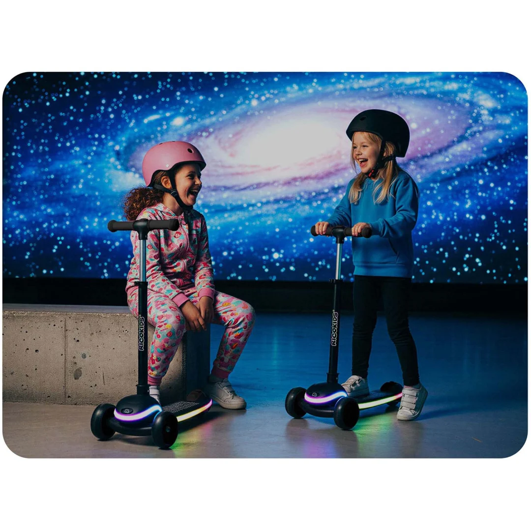 Ricokids Leddi trokotačni LED skuter za djecu - crni_3