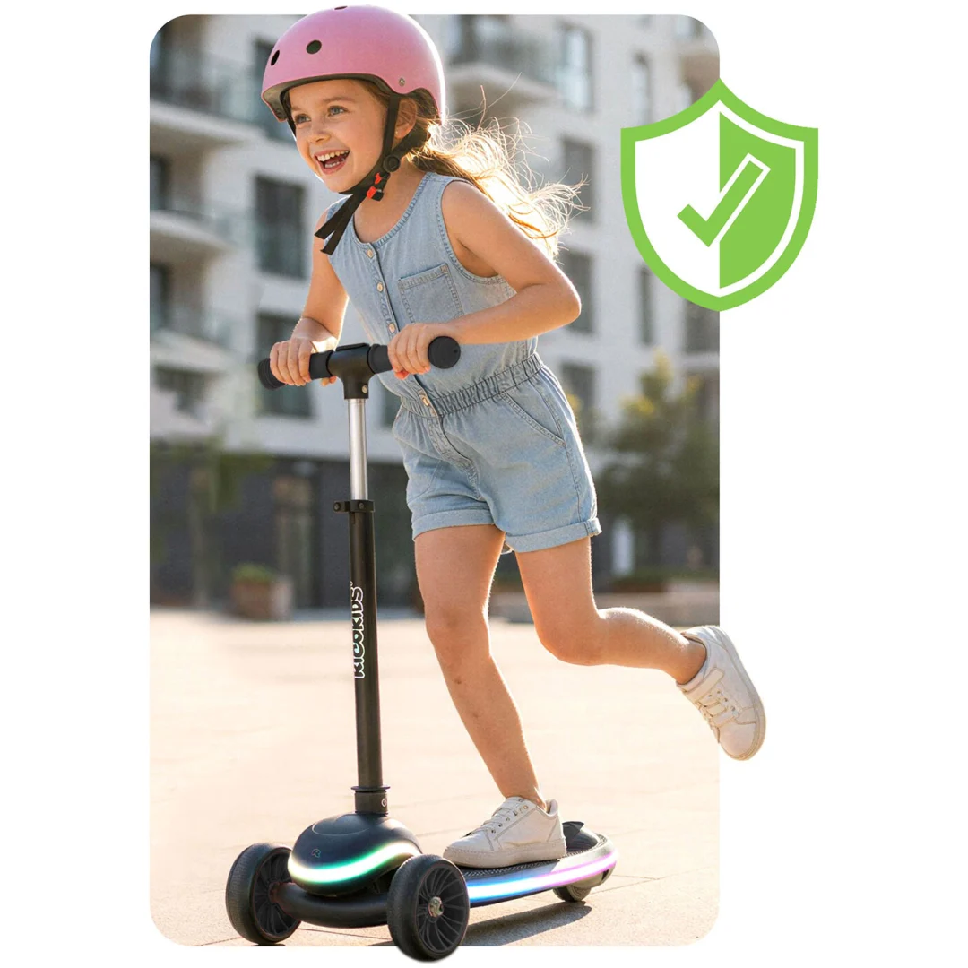 Ricokids Leddi trokotačni LED skuter za djecu - crni_6