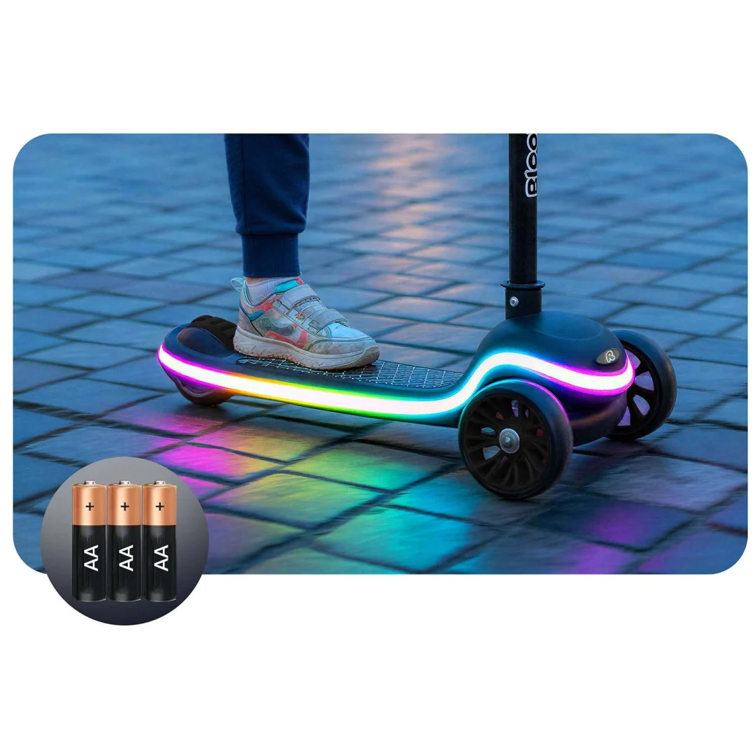 Ricokids Leddi trokotačni LED skuter za djecu - crni_8