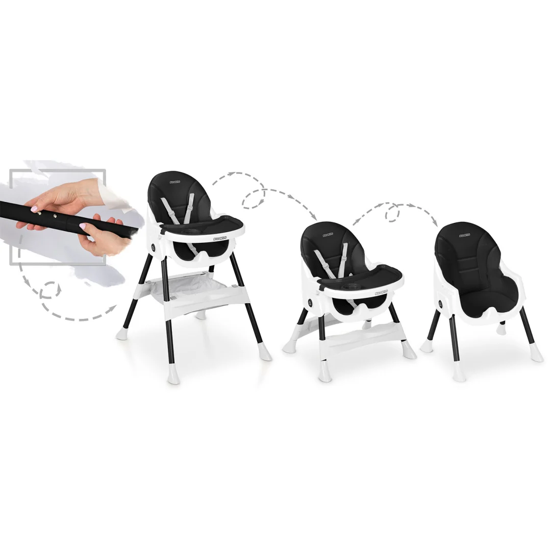 Ricokids Mani stolica za hranjenje crna_8