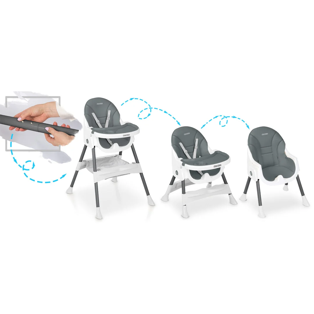 Ricokids Mani stolica za hranjenje, siva_8