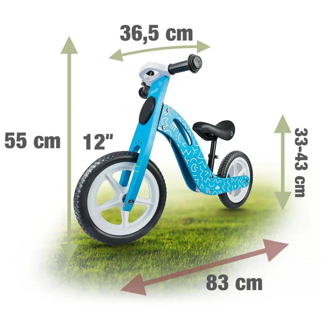 Ricokids RC-613 plavi drveni balansni bicikl_8