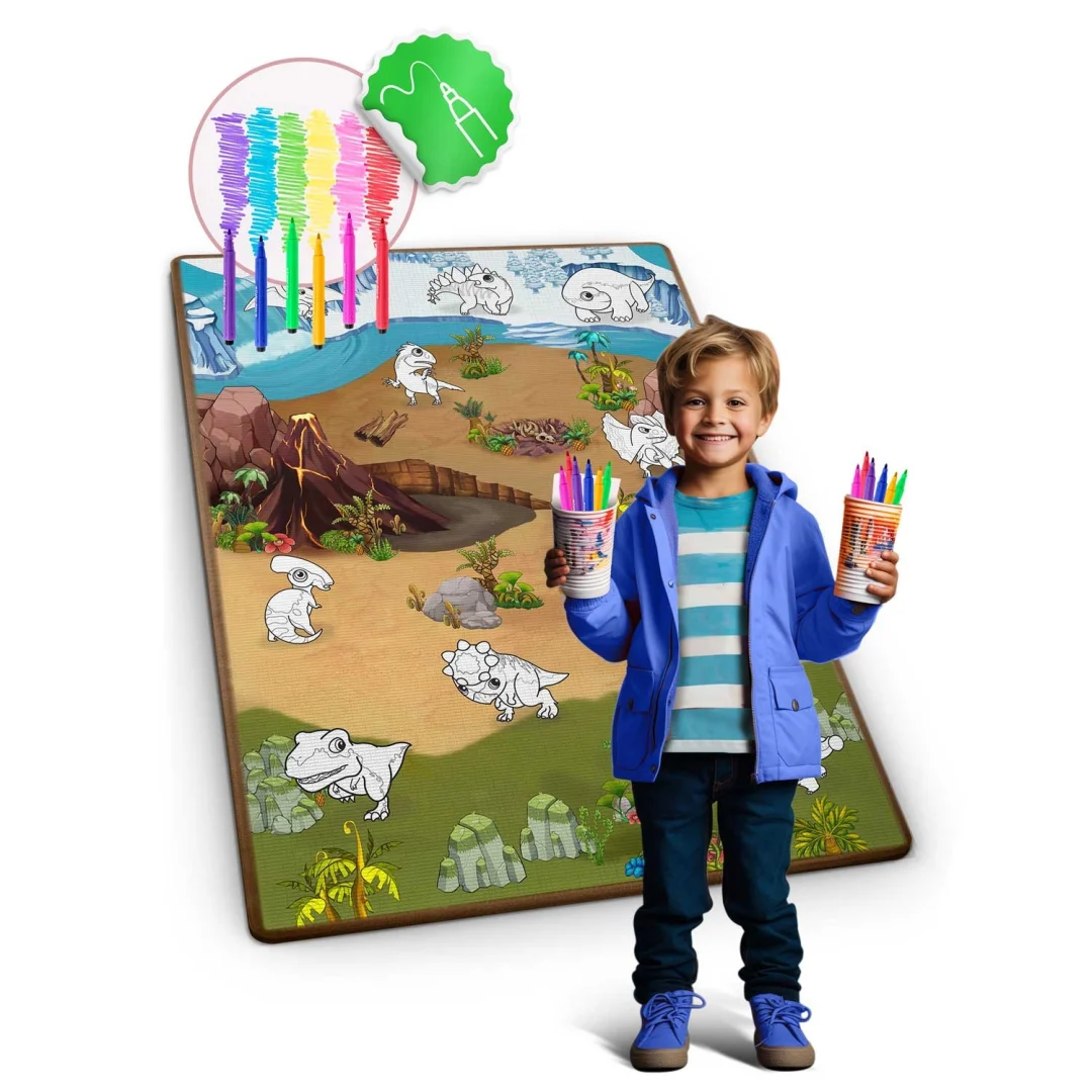 Ricokids RK-344 pjenasta podloga za bojanje, rolana, 120 x 90 x 0,3 cm, crvena, var. 734402_4
