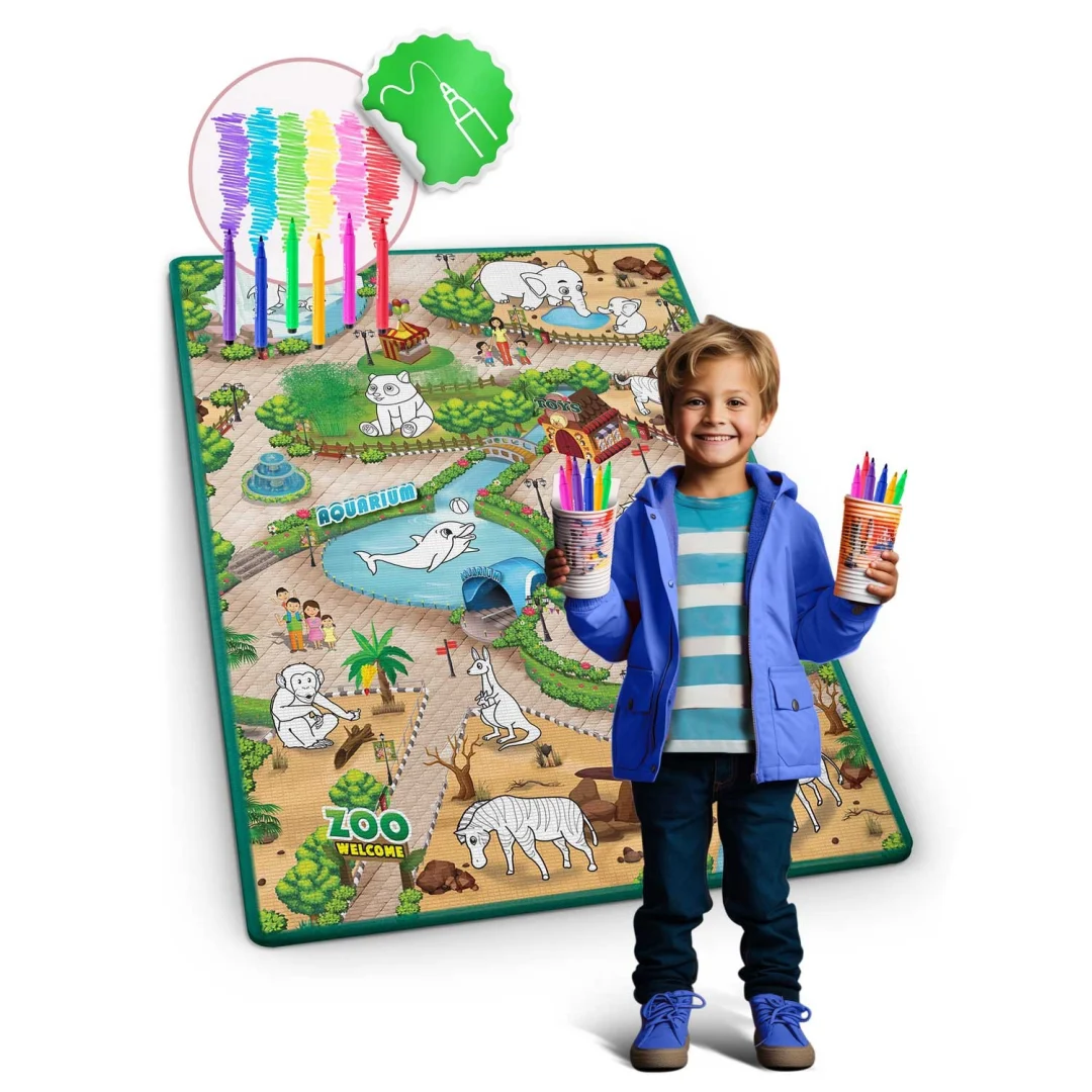 Ricokids RK-344 pjenasta podloga za bojanje, rolana, 120 x 90 x 0,3 cm, crvena_4