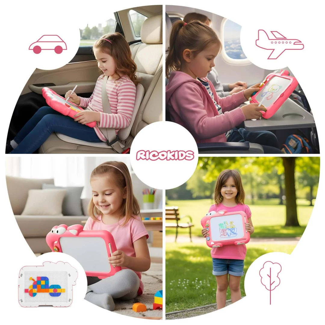 Ricokids RK-823 magnetska ploča za slaganje s tangramom za djecu, crvena_11