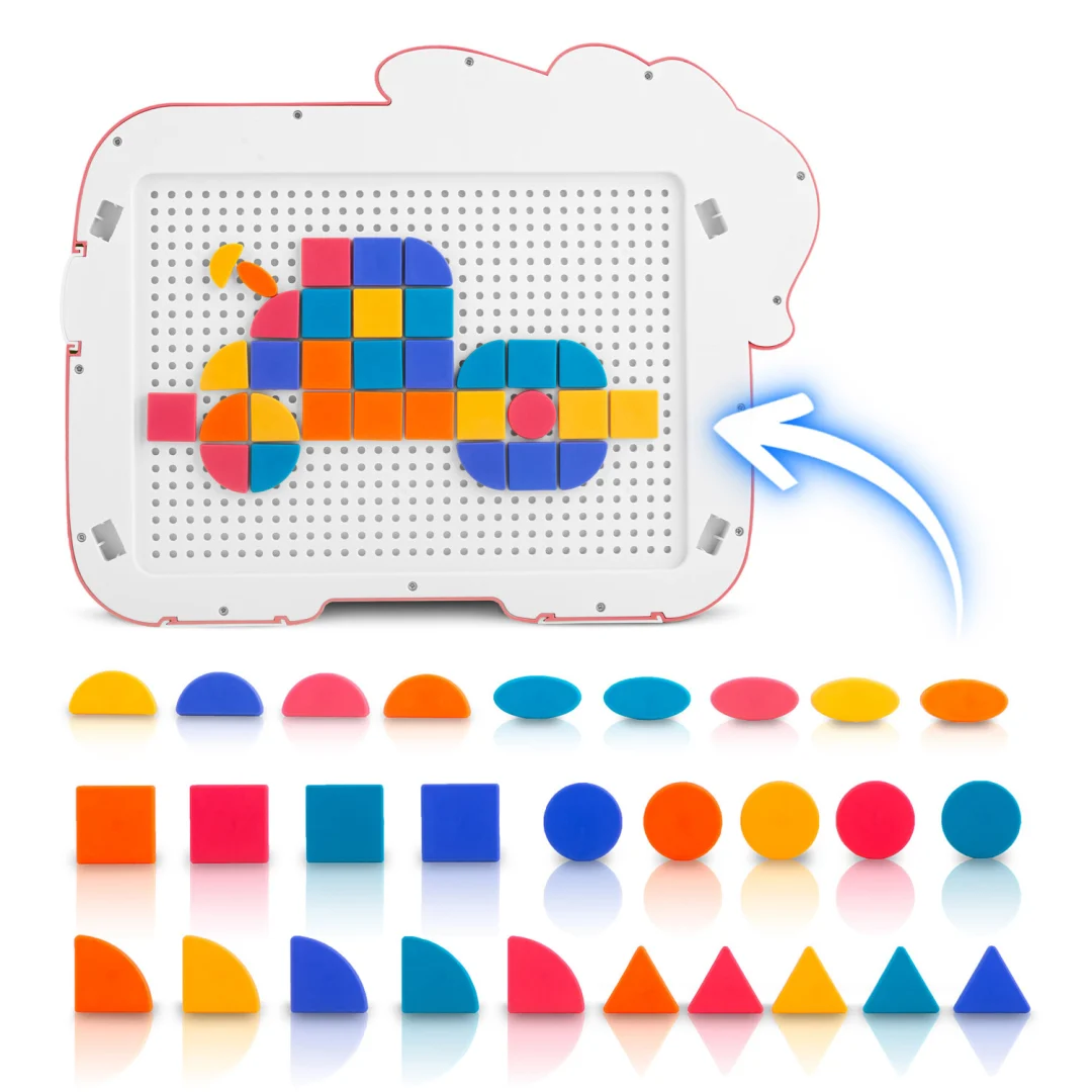 Ricokids RK-823 magnetska ploča za slaganje s tangramom za djecu, crvena_4
