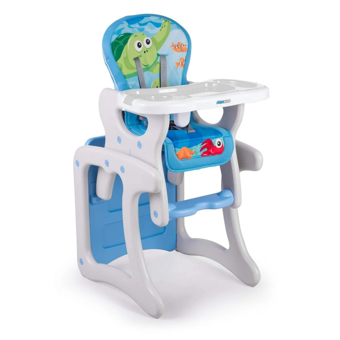Ricokids Teri 3u1 stolica za hranjenje beba, siva i plava_1