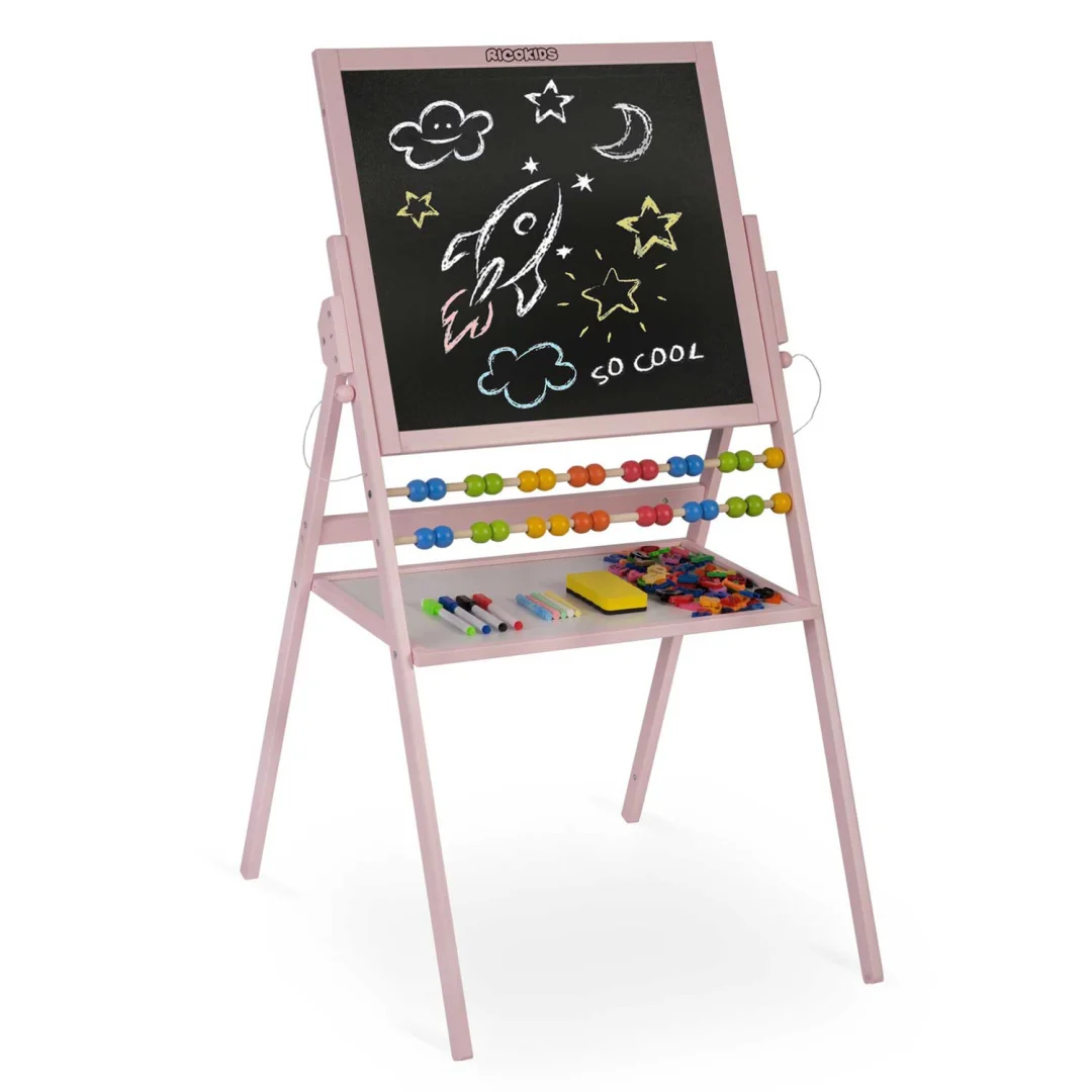 Ricokids magnetska rotirajuća ploča za pisanje kredom - ružičasta_3