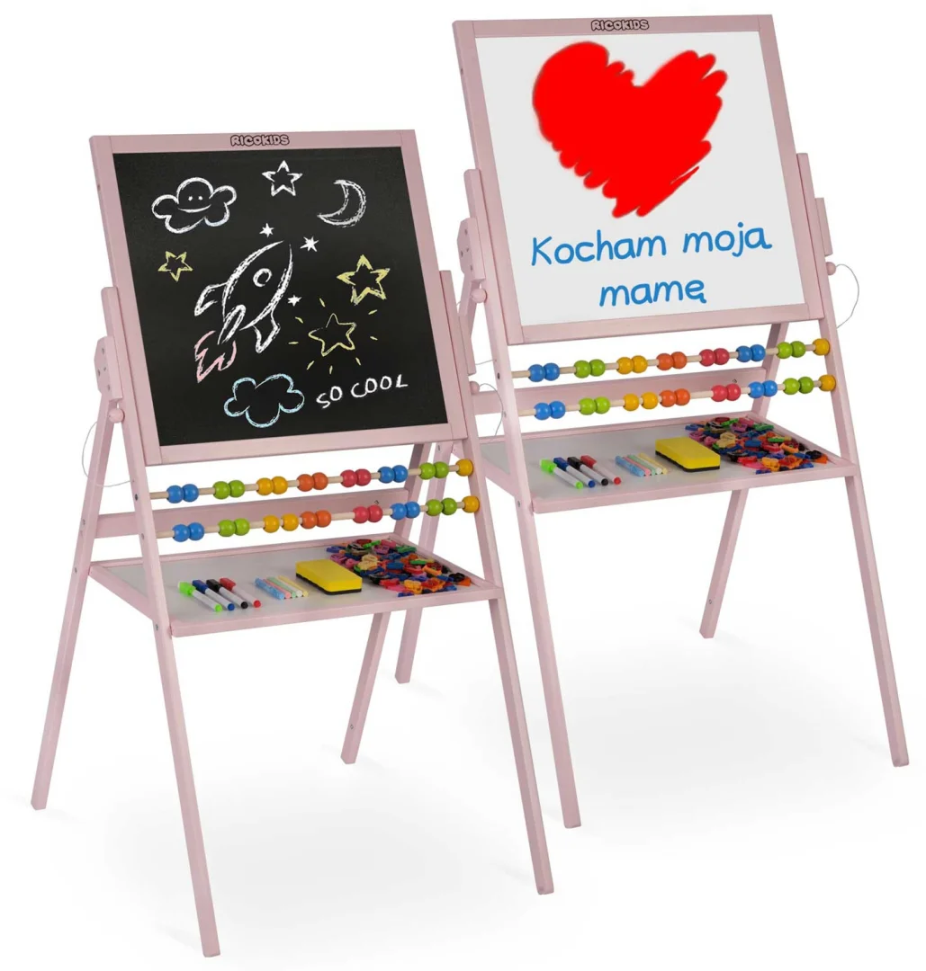 Ricokids magnetska rotirajuća ploča za pisanje kredom - ružičasta_6