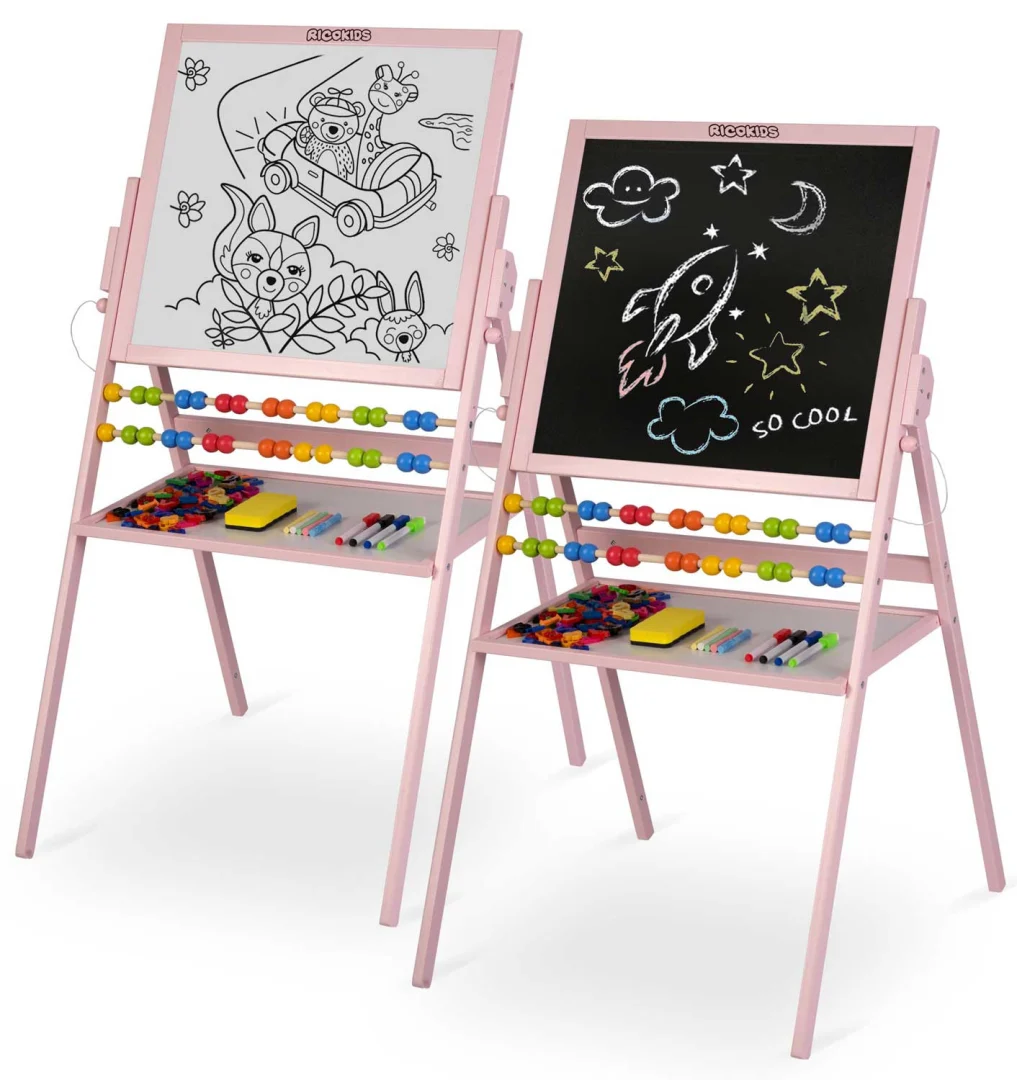 Ricokids magnetska rotirajuća ploča za pisanje kredom - ružičasta_7