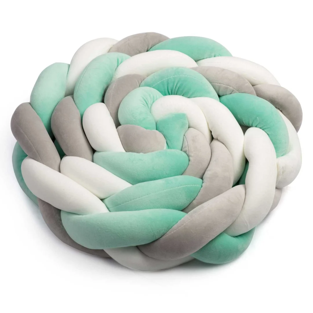 Ricokids marama za dječji krevetić 2m - mint-siva_2