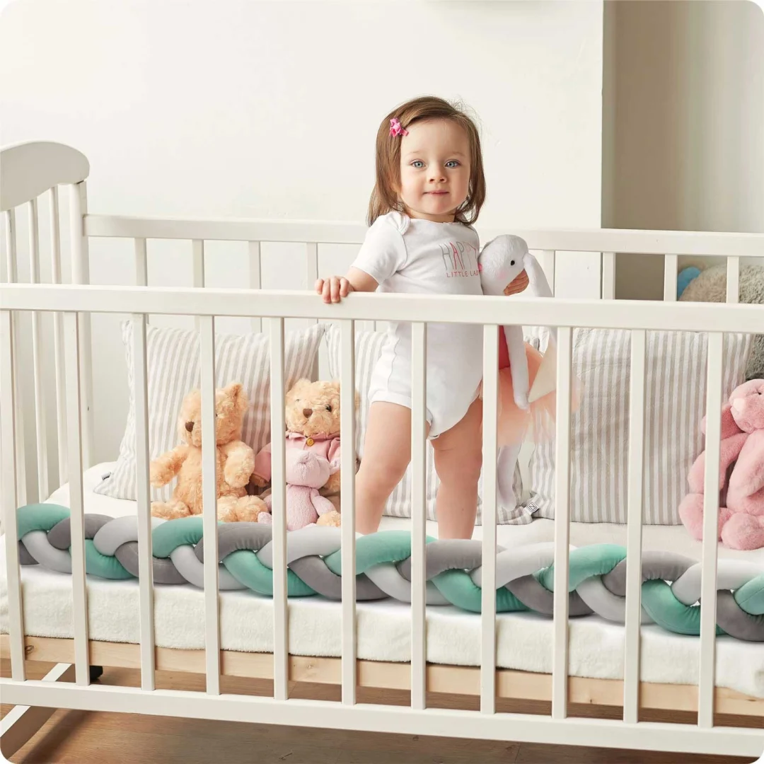 Ricokids marama za dječji krevetić 2m - mint-siva_4