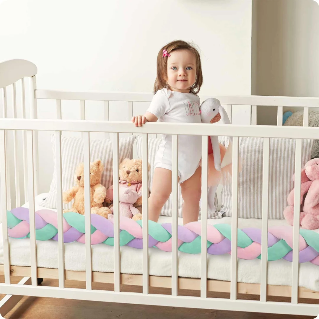 Ricokids marama za dječji krevetić 3m - mint-roza-ljubičasta_3