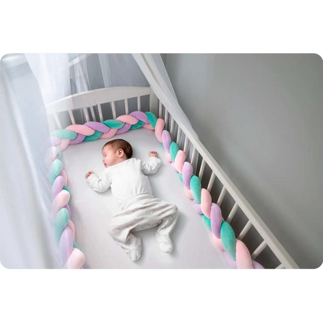Ricokids marama za dječji krevetić 3m - mint-roza-ljubičasta_5