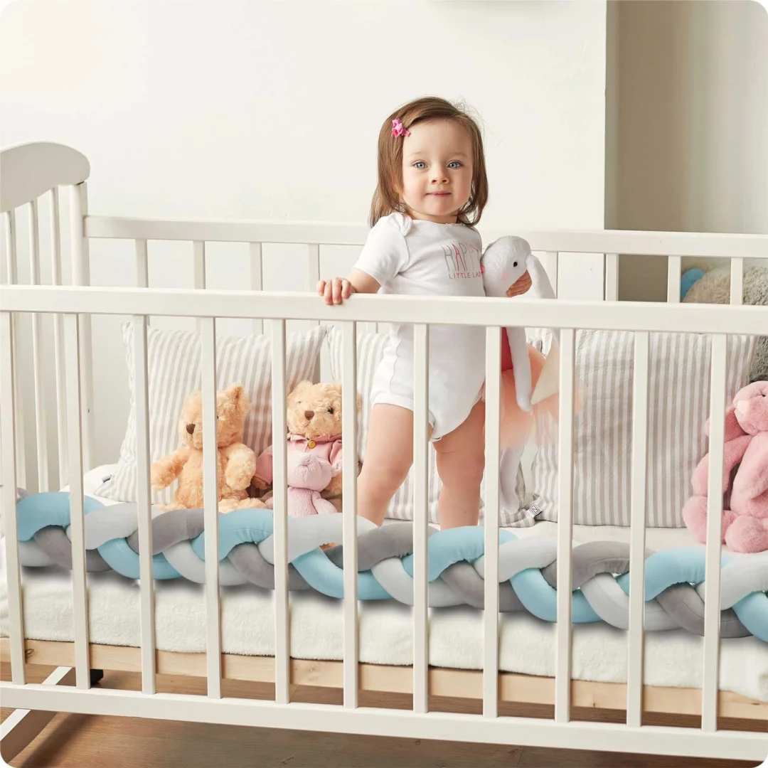 Ricokids ogrtač za dječji krevetić 2m - plavo-siv_4